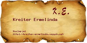 Kreiter Ermelinda névjegykártya